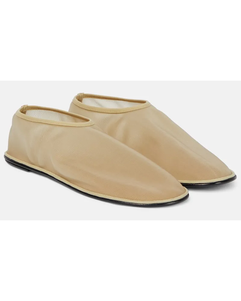 The Row Slip-Ons aus Mesh Beige