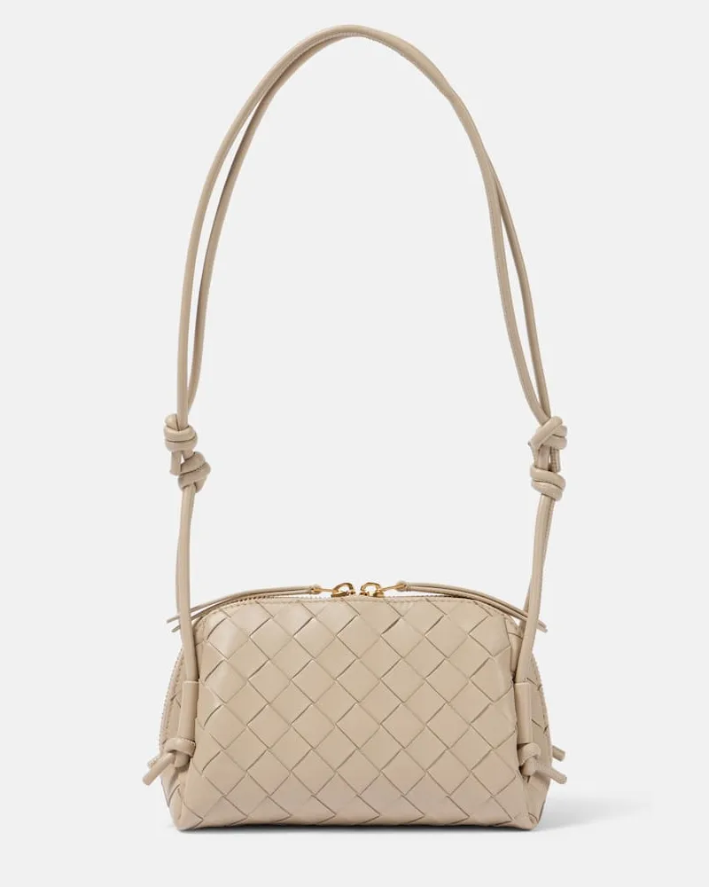Bottega Veneta Schultertasche Concert aus Leder Beige