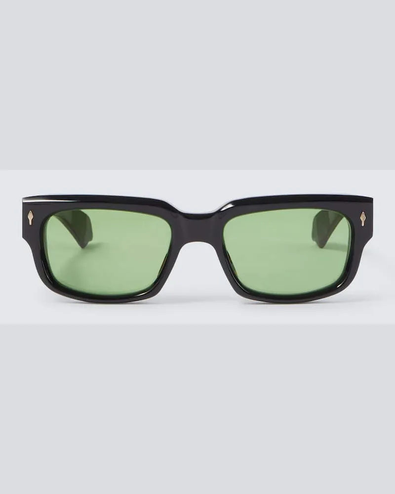 Jacques Marie Mage Eckige Sonnenbrille Mattei Schwarz