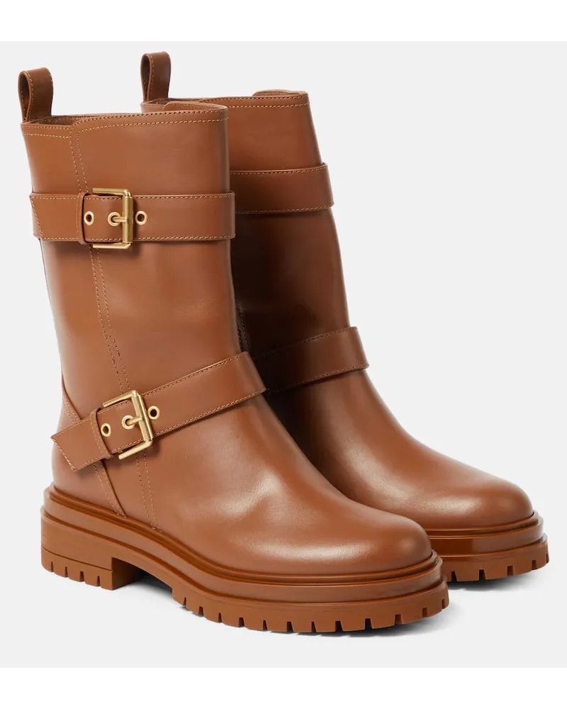 Gianvito Rossi Stiefel Thiago aus Leder Schwarz