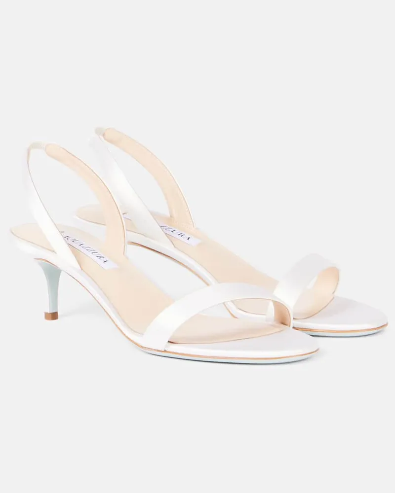 Aquazzura Sandalen So Nude 50 aus Satin Weiß