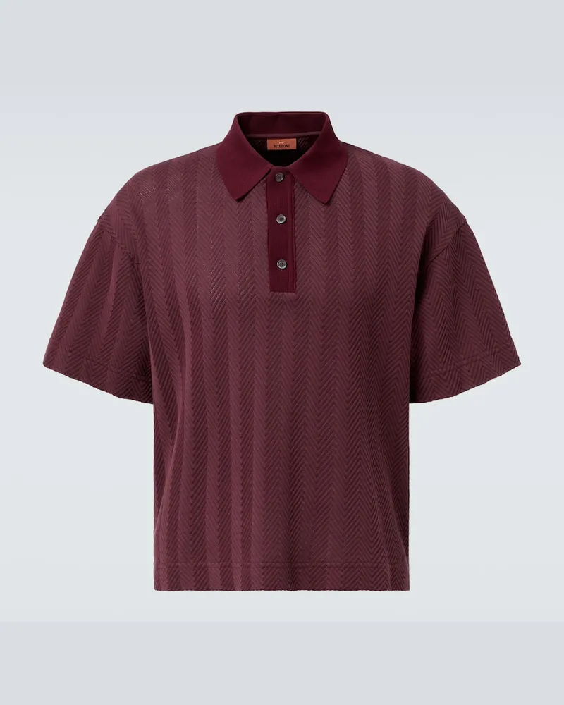 Missoni Polohemd aus einem Baumwollgemisch Burgund