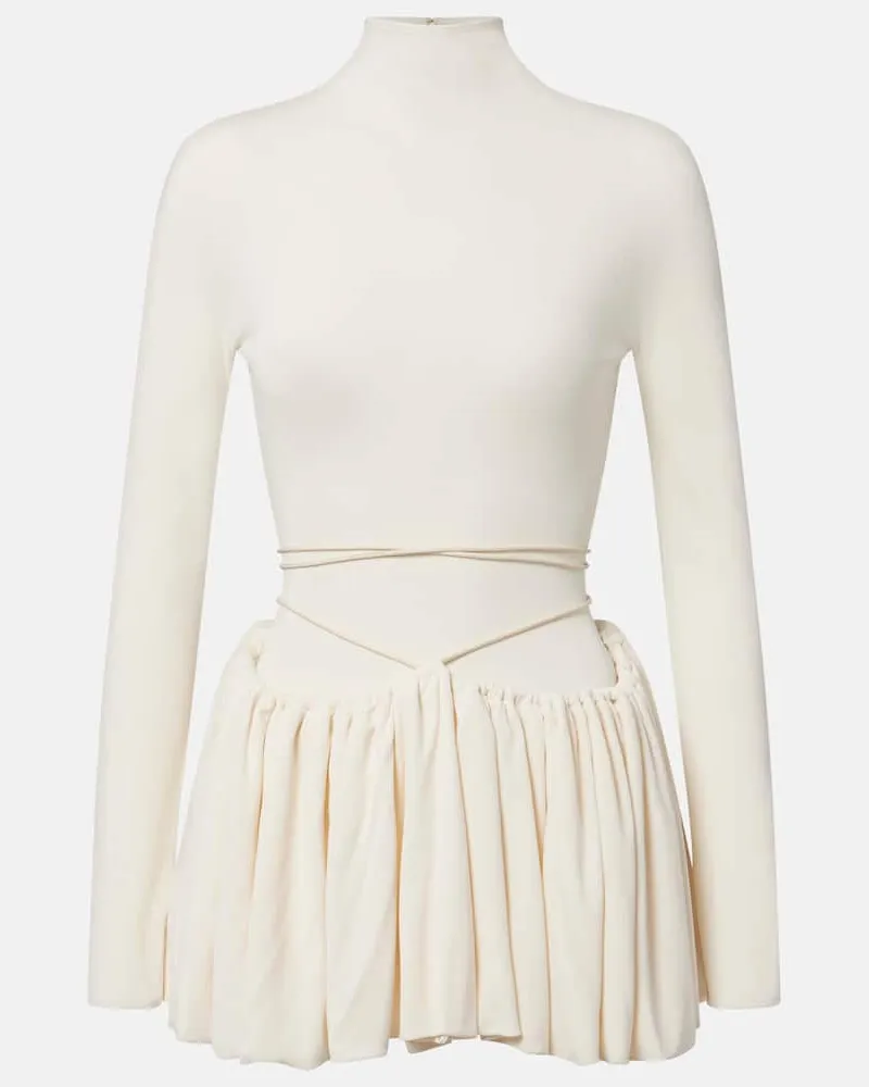 Alaïa Alaïa Minikleid aus Jersey Weiß