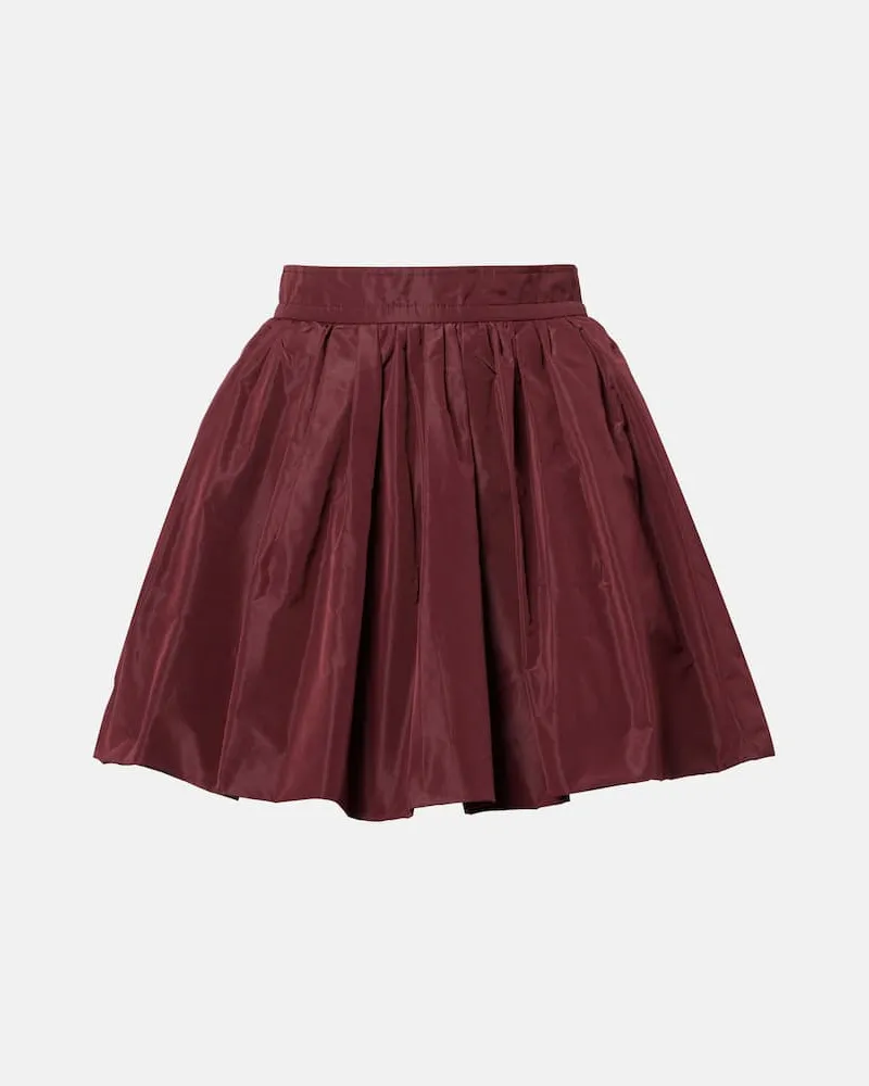 Patou Minirock aus Faille Burgunderrot
