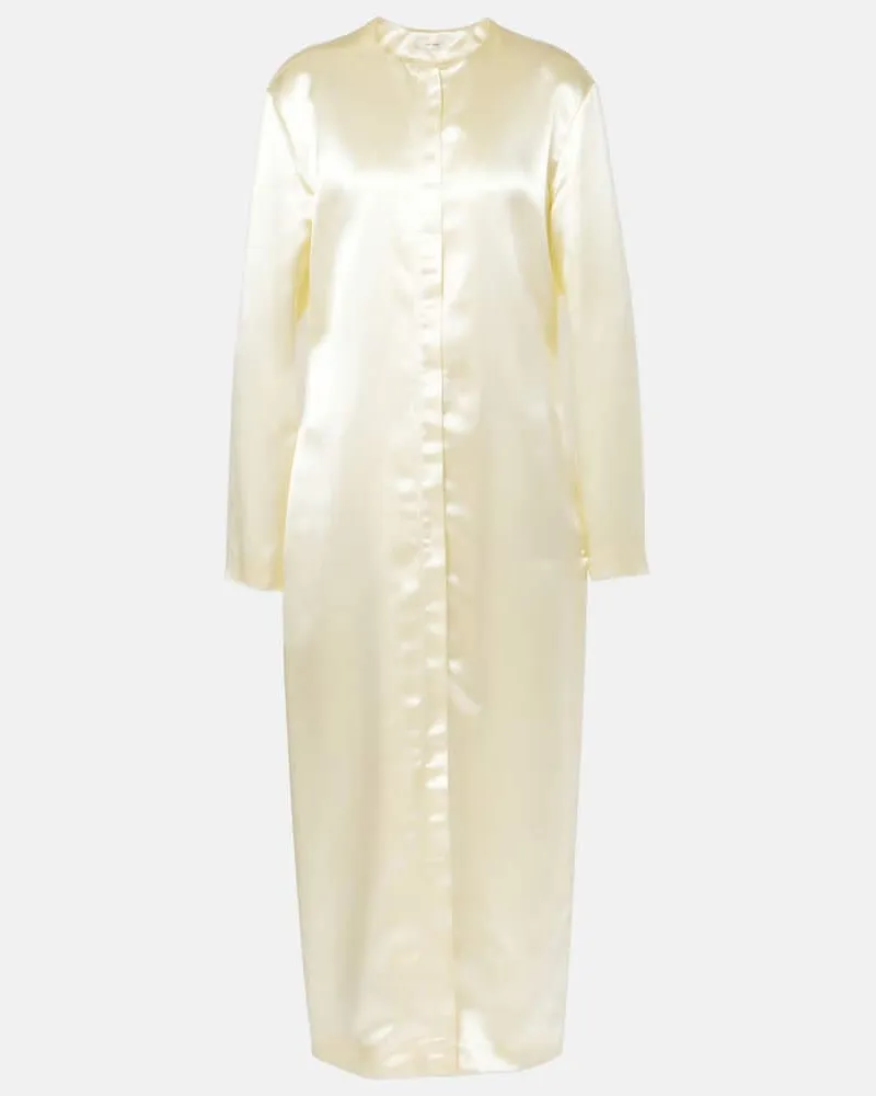 The Row Maxikleid Iside aus Satin Weiß