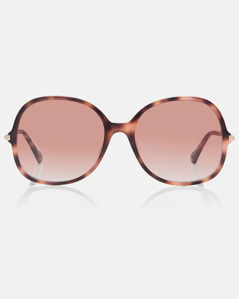 Chloé Chloé Oversize-Sonnenbrille Tubolar Braun