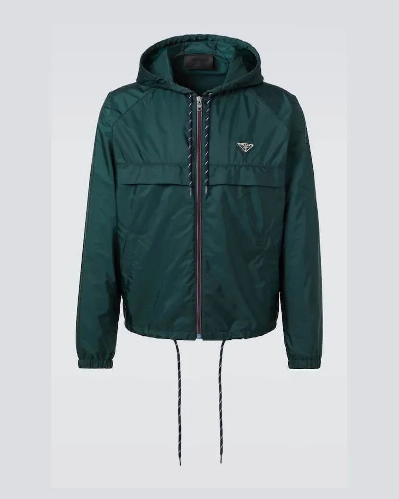 Prada Jacke aus Re-Nylon Grün