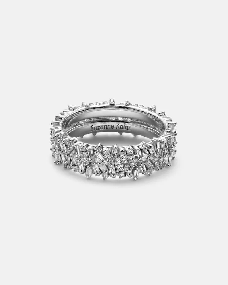 Suzanne Kalan Vorsteckringe Icon Mini für Smart Rings aus 18kt Weißgold mit Diamanten Silber