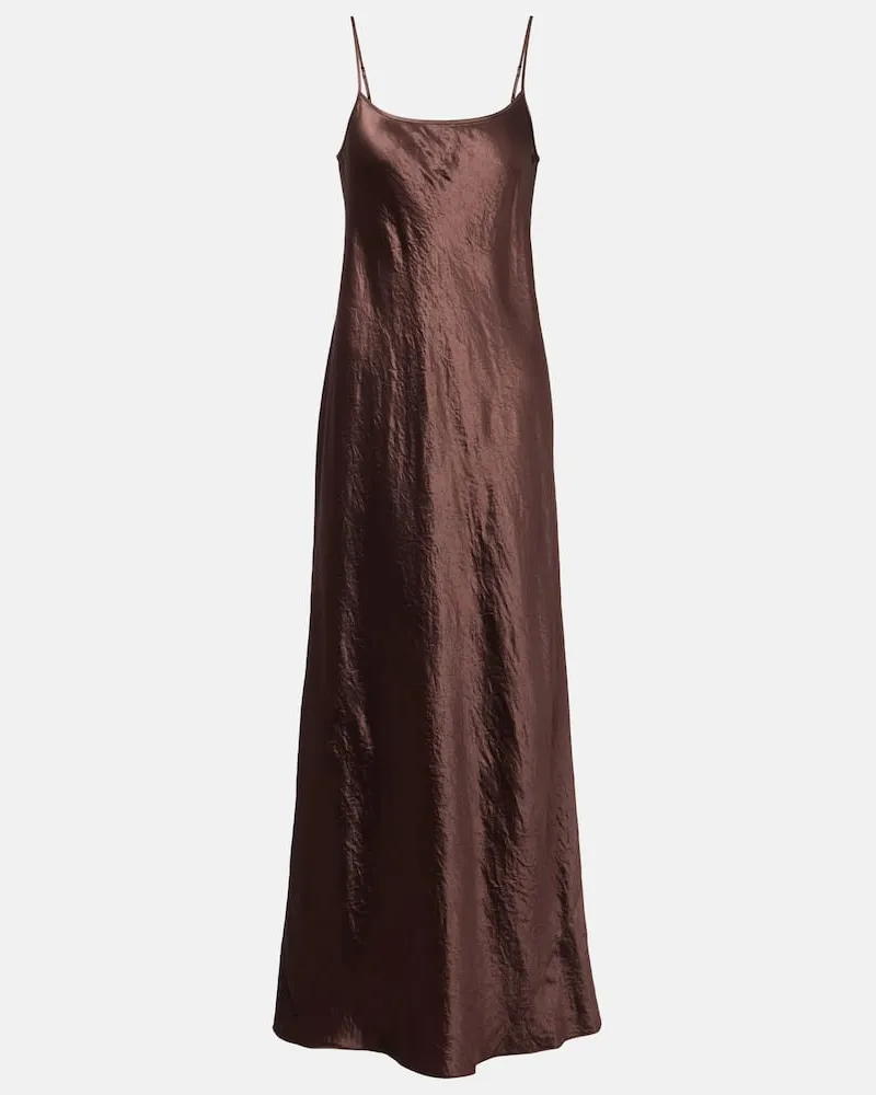 Vince Slipdress aus Satin Braun