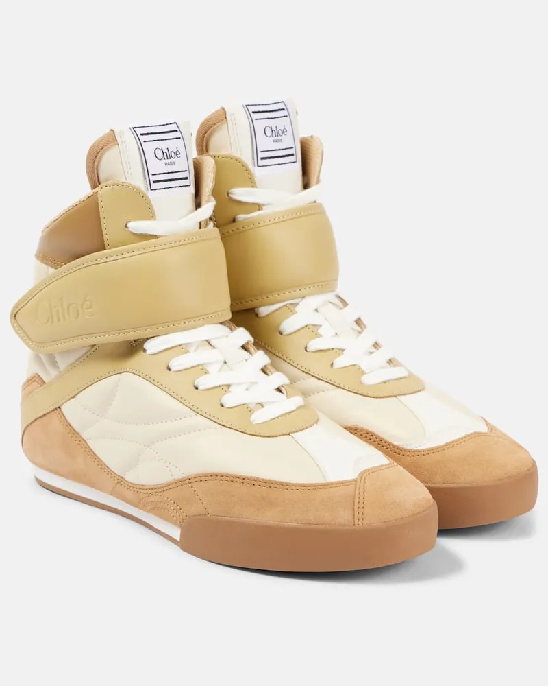 Chloé Chloé High-Top Sneakers Chloé Kick aus Leder Multicolor