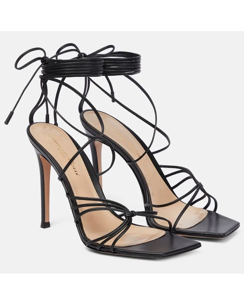 Gianvito Rossi Sandalen Sylvie 110 aus Leder Schwarz