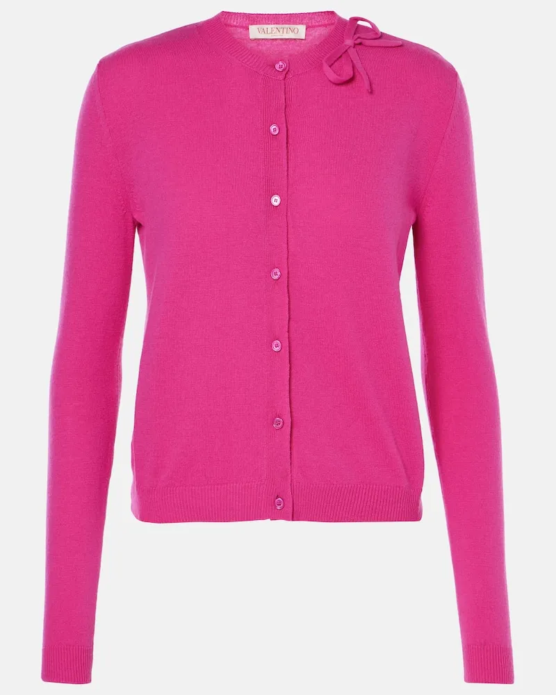 Valentino Garavani Cardigan aus Wolle Rosa