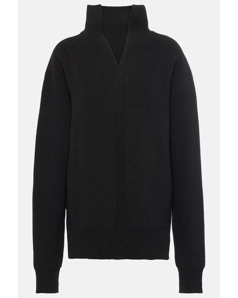 Rick Owens Pullover aus Rippstrick Schwarz