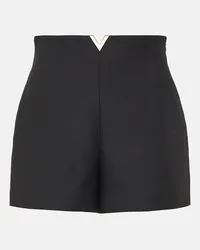 Valentino Garavani Shorts VGold aus Crepe Couture Schwarz