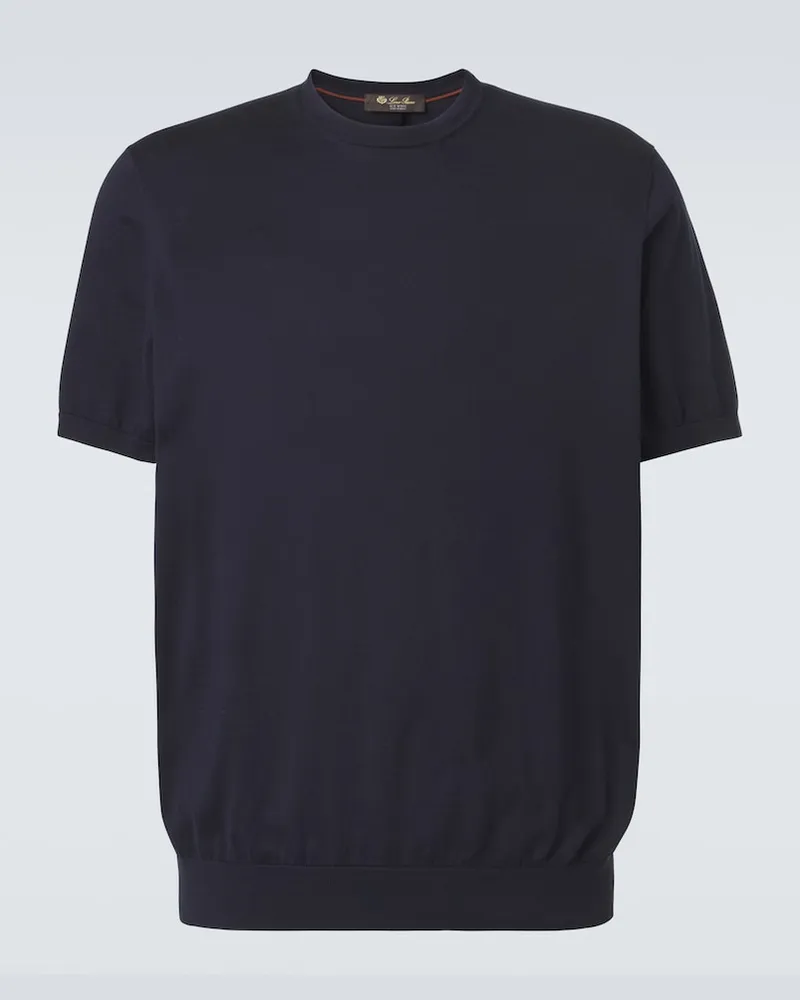 Loro Piana Pullover aus Baumwolle Blau