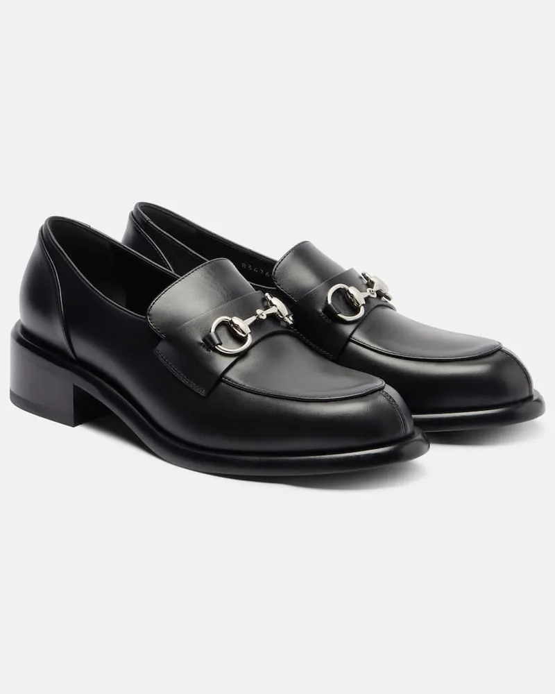 Gucci Loafers Savoy aus Leder Schwarz