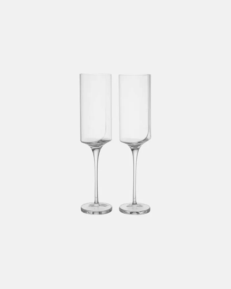 Zaha Hadid Design Set Hew aus zwei Champagnerflöten Transparent