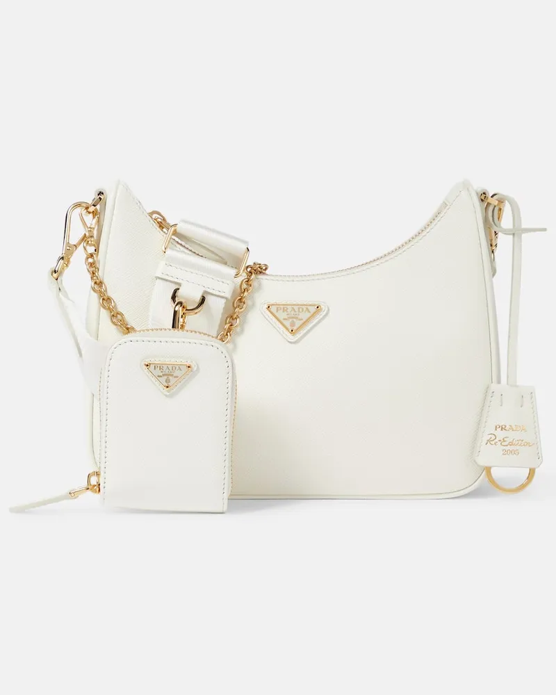 Prada Schultertasche Re-Edition 2005 Small Weiß