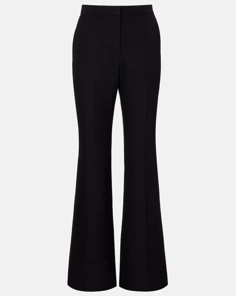Givenchy Schlaghose Mid-Rise aus Wolle Schwarz
