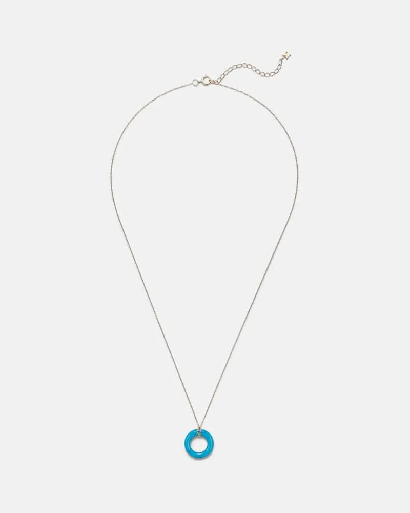 MATEO Halskette aus 14kt Gelbgold mit Türkis Gold
