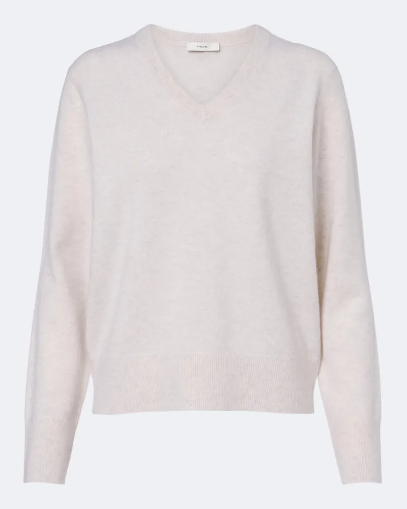 Vince Pullover aus Kaschmir Weiß