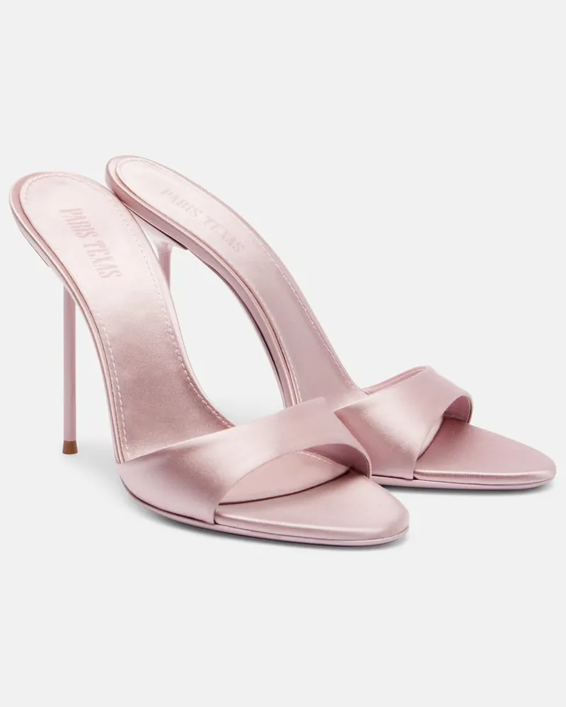 Paris Texas Pantoletten Lidia 105 aus Satin Rosa