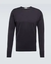 John Smedley Pullover Marcus aus Wolle Grau