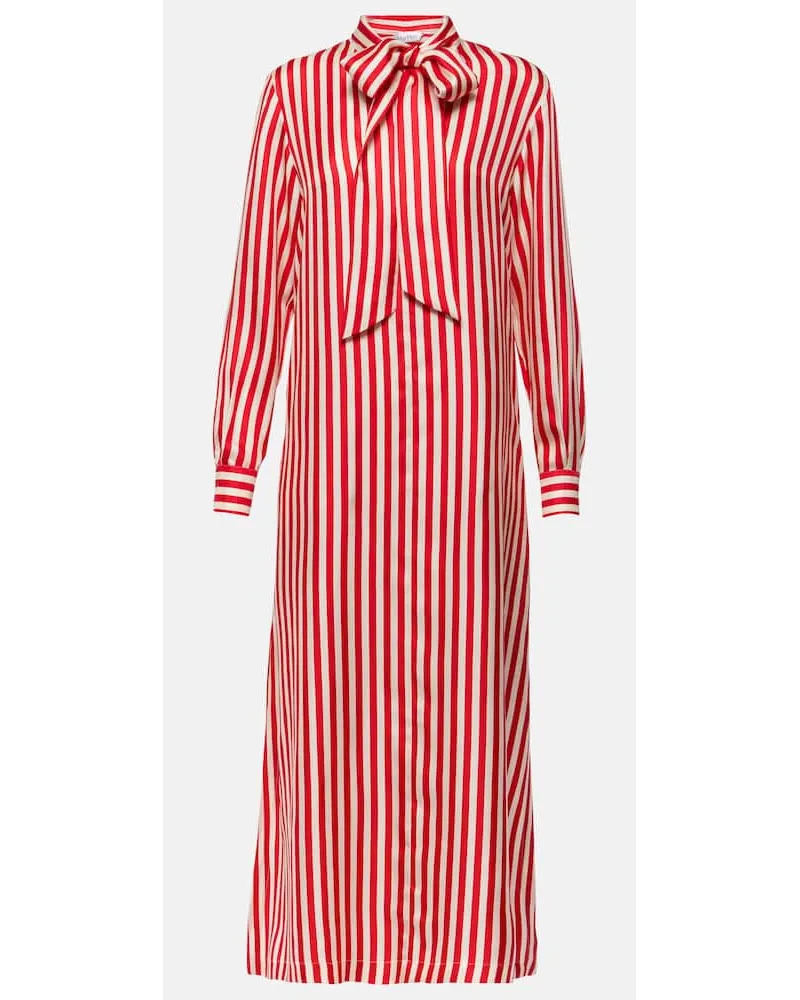 Max Mara Maxikleid Faesite aus Seiden-Twill Multicolor