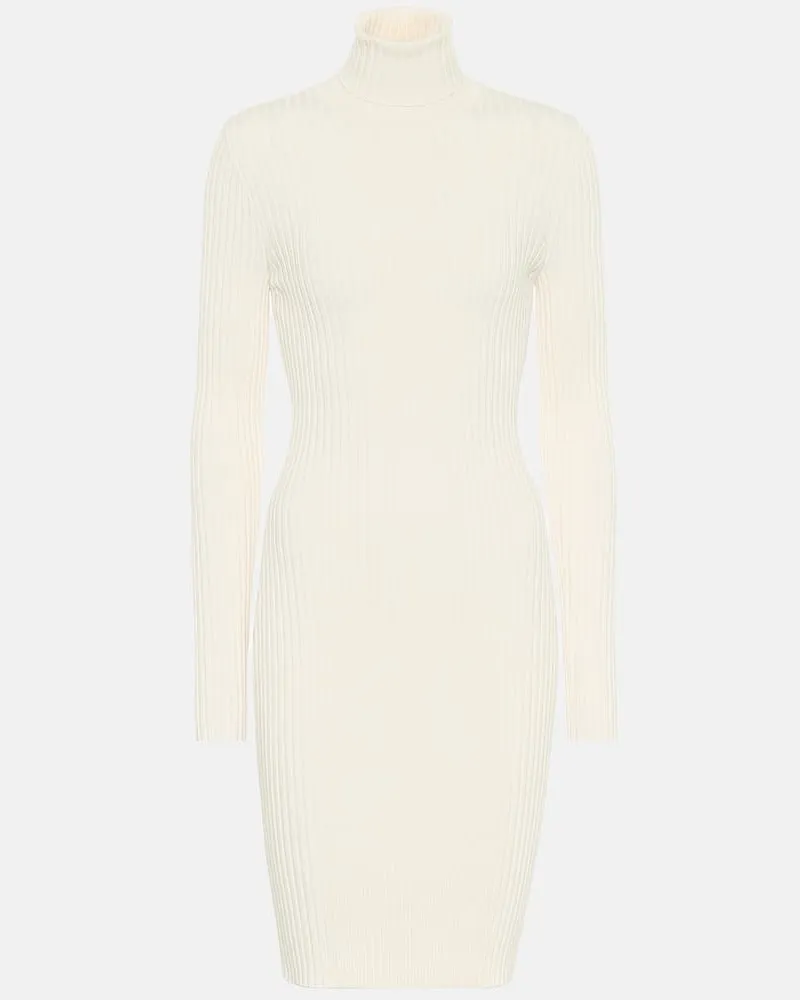 Wolford Pulloverkleid aus einem Wollgemisch Weiß