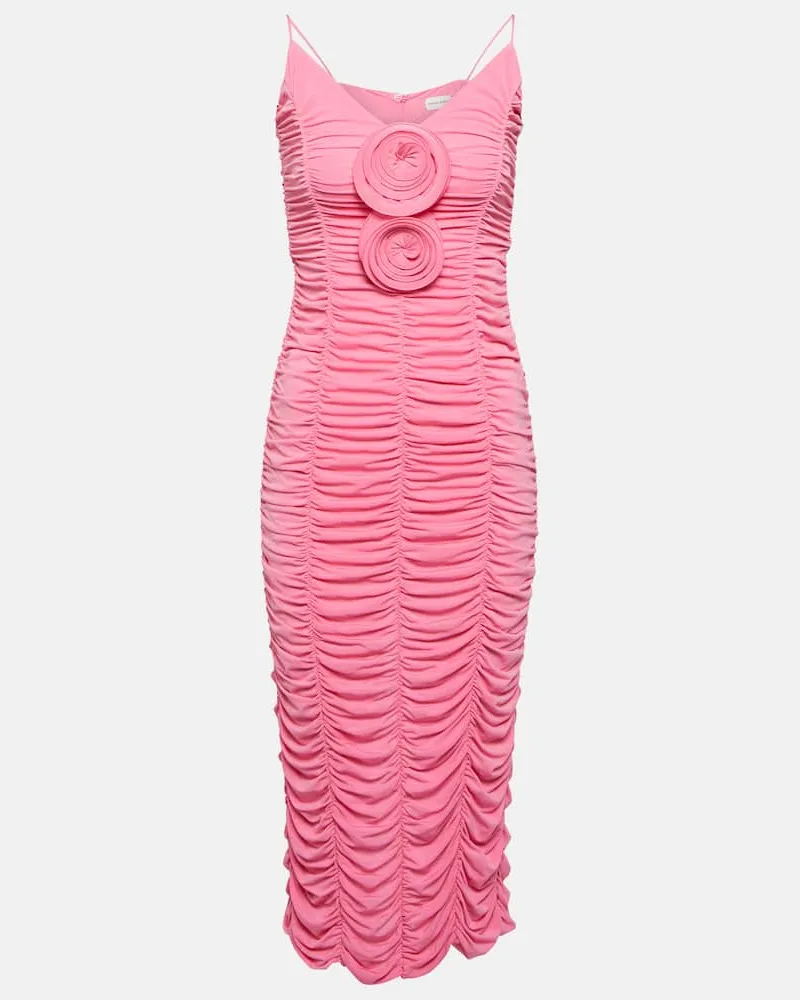 Magda Butrym Midikleid aus Jersey Rosa