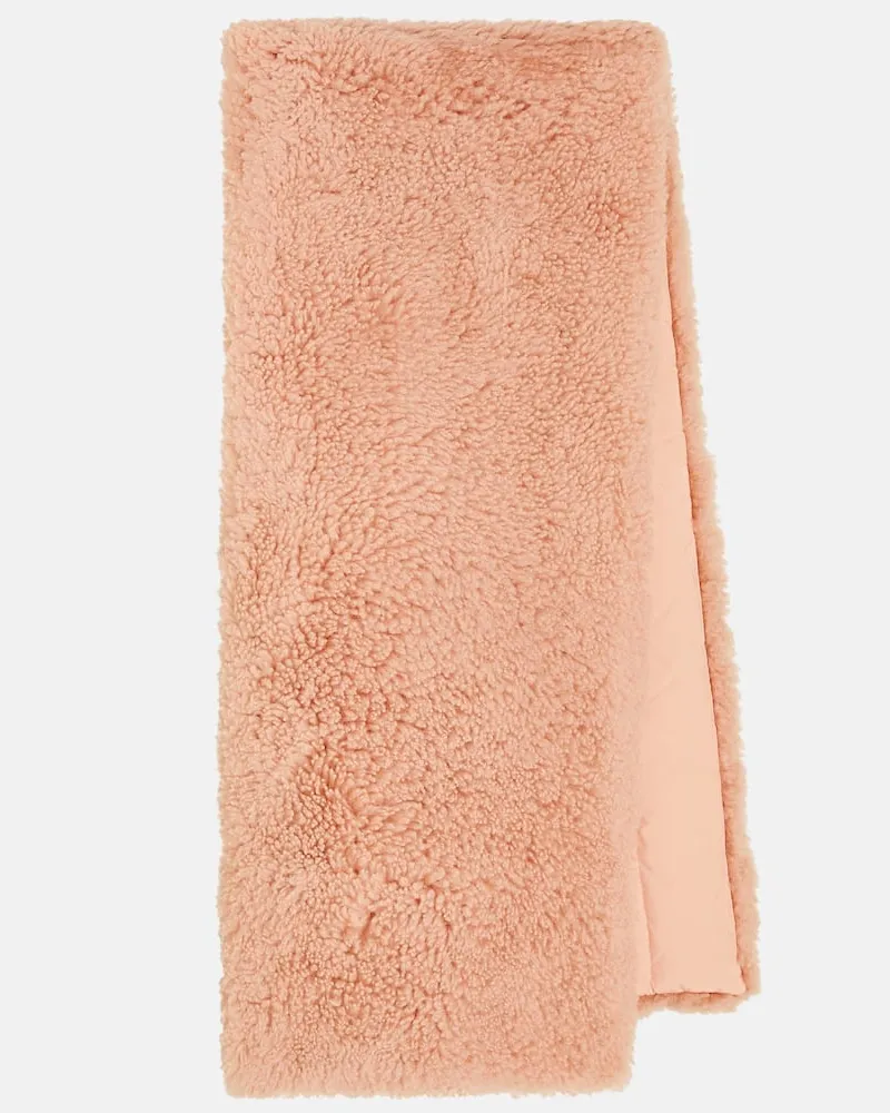 Yves Salomon Schal aus Shearling Rosa