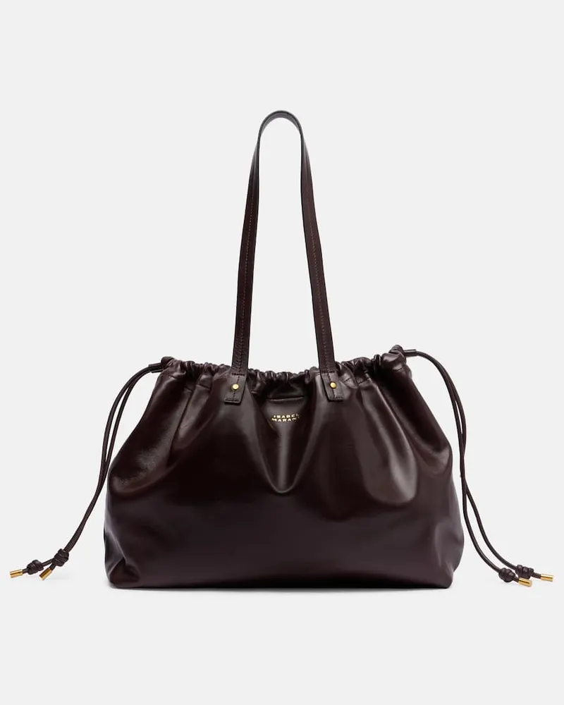 Isabel Marant Schultertasche Silven Large aus Leder Burgund