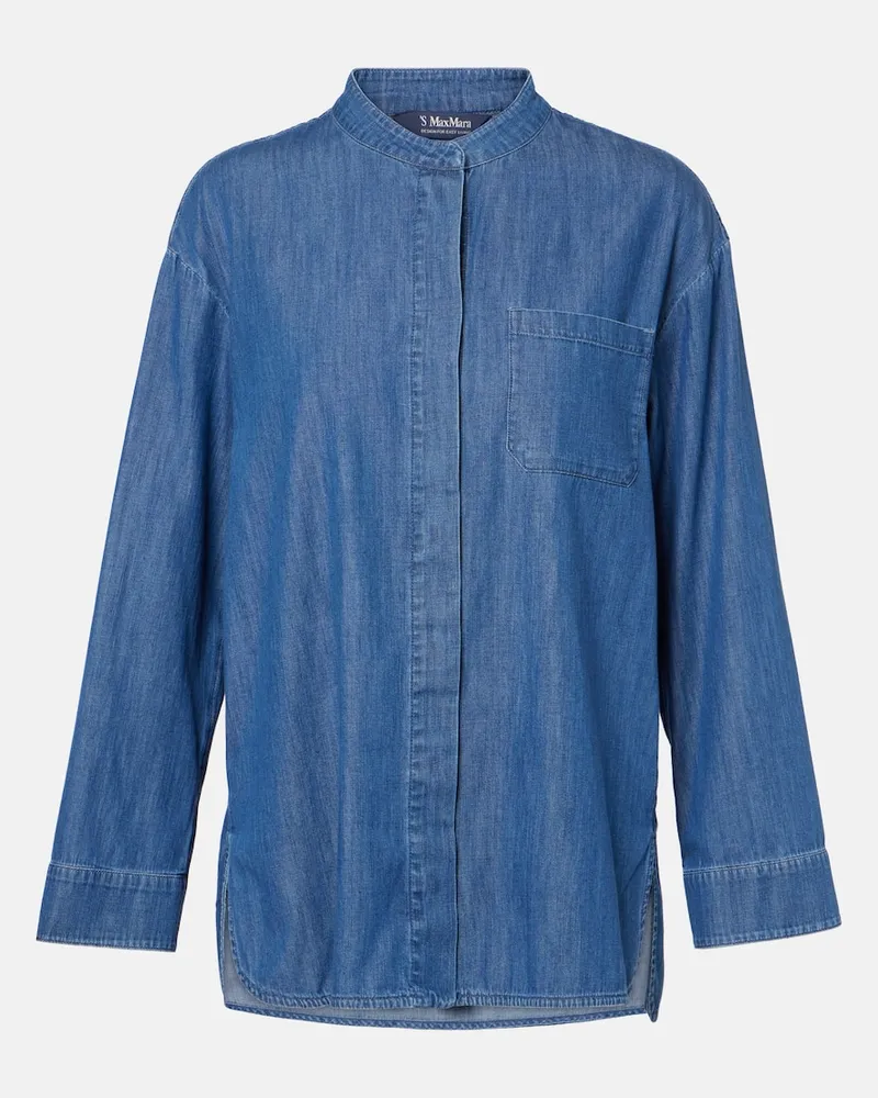 Max Mara Top Unito aus Denim Blau