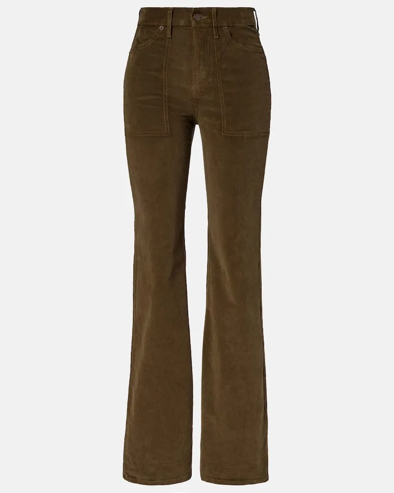 Veronica Beard Weite High-Rise-Hose aus Baumwoll-Cord Braun