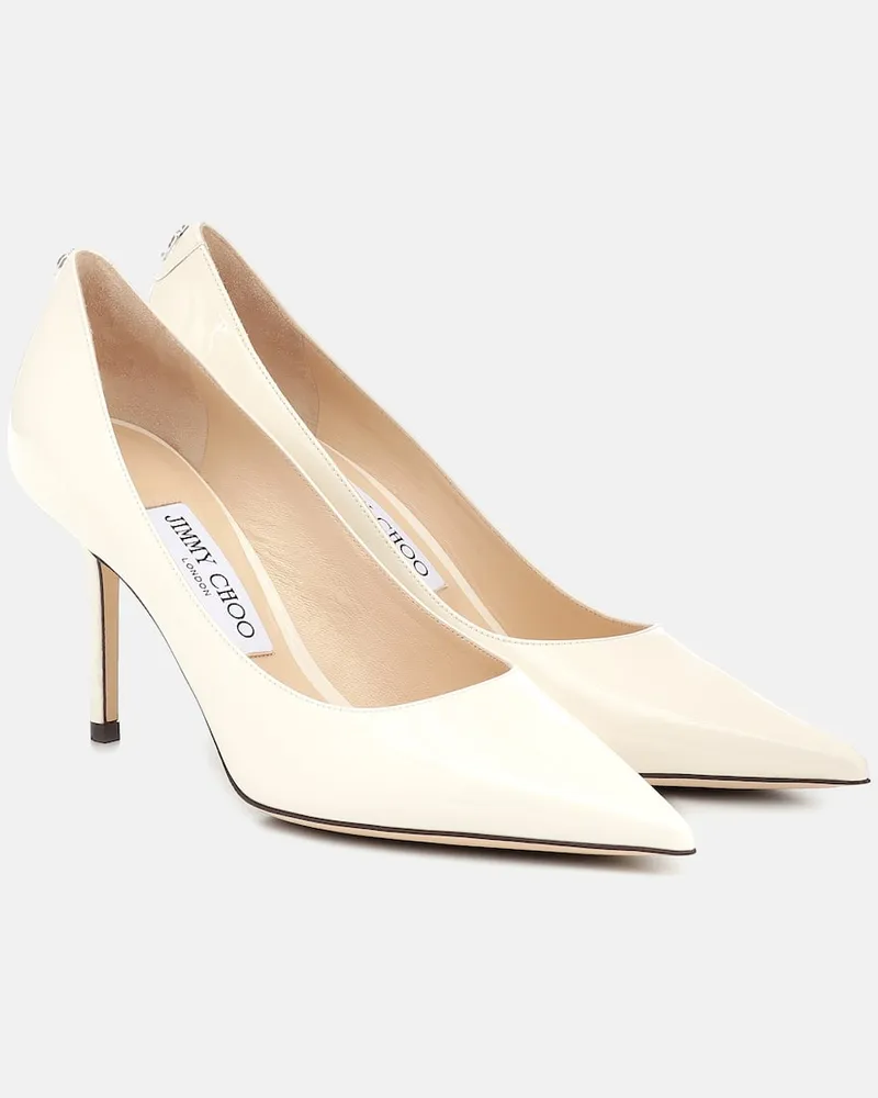 Jimmy Choo Pumps Love 85 aus Lackleder Weiß