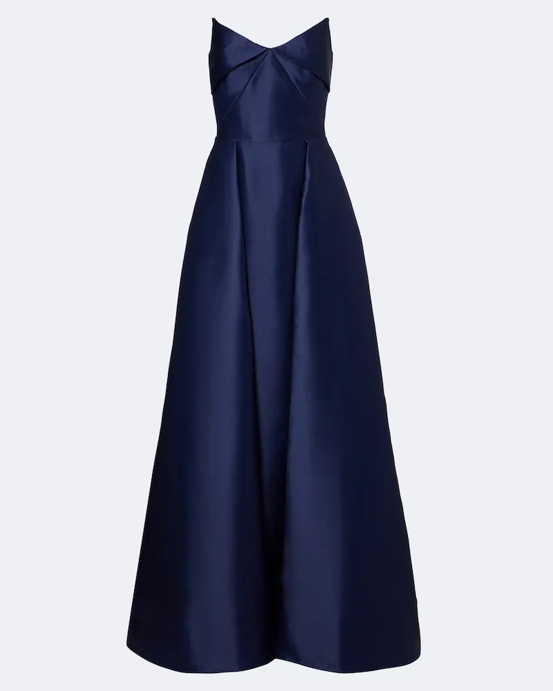 Rebecca Vallance Bustier-Robe Windermere aus Satin Blau