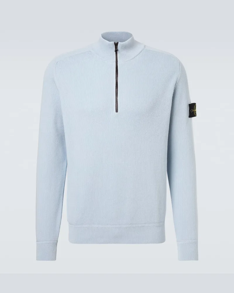 Stone Island Pullover Compass aus Baumwolle Blau