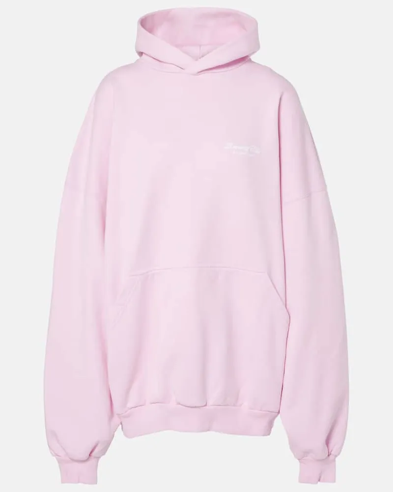 Balenciaga Hoodie aus Baumwoll-Jersey Pink