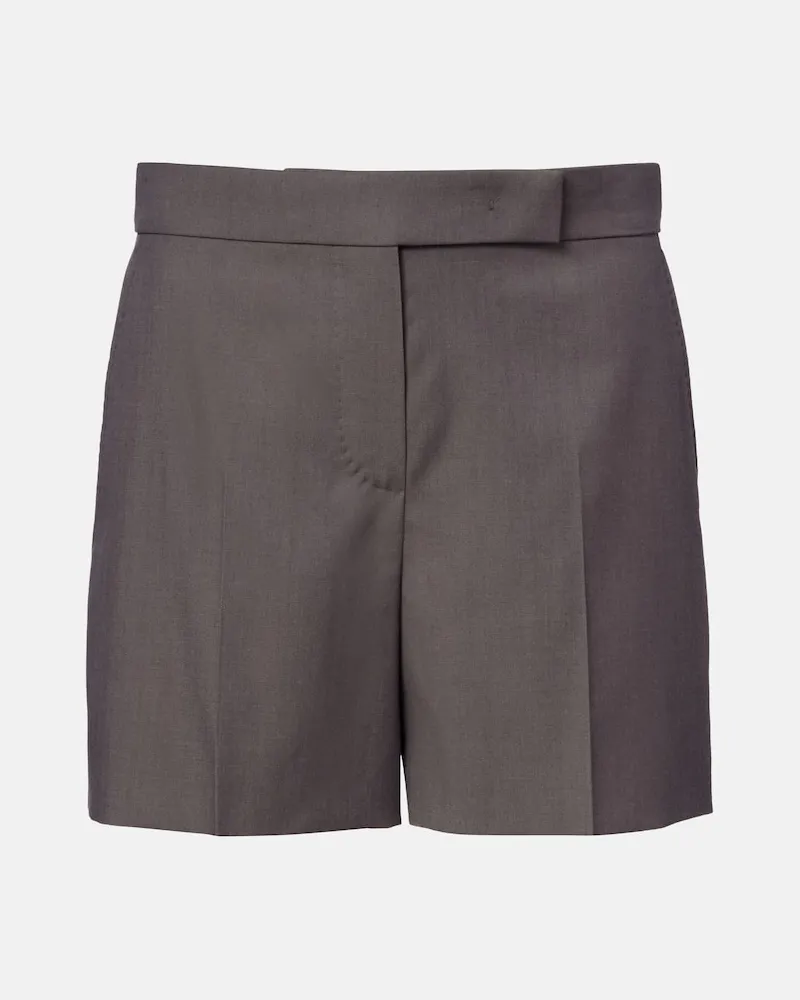 Max Mara Shorts Sadunco aus Schurwolle Grau