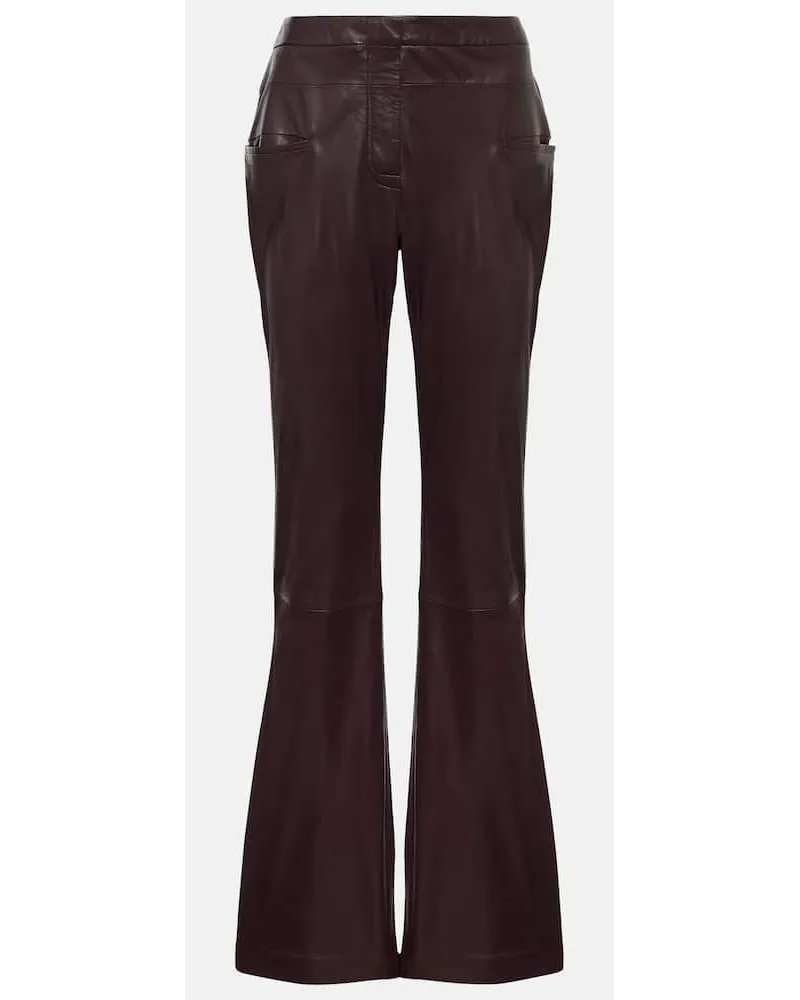 Altuzarra Weite Hose Serge aus Leder Lila