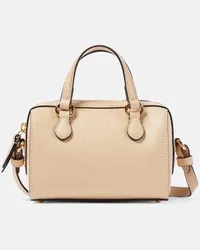 Gucci Tote GG Small aus Leder Beige