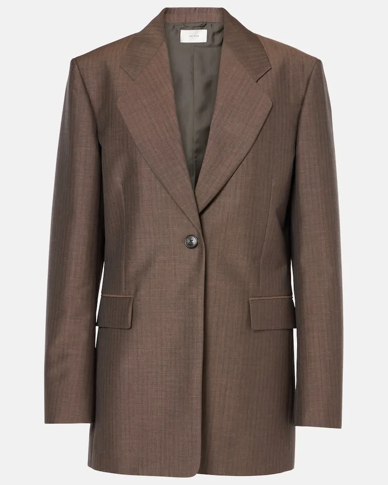 The Row Blazer Vermont aus Mohair und Wolle Braun