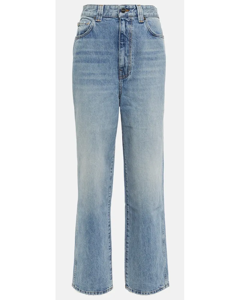 KHAITE High-Rise Jeans Martin Blau