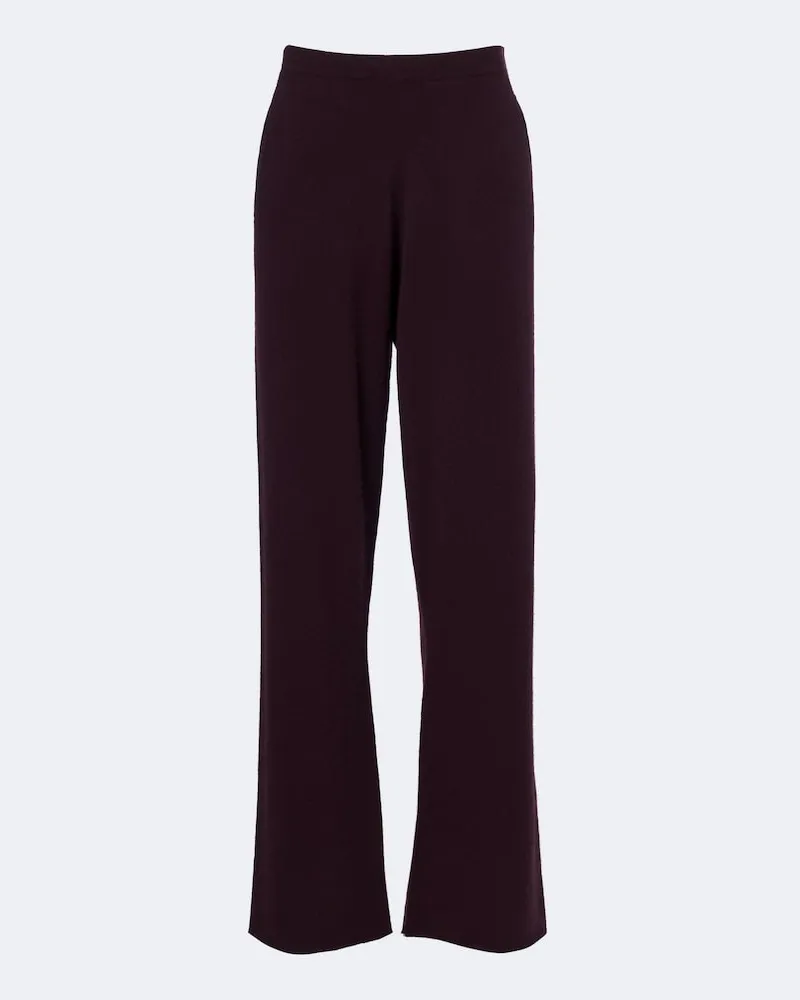 extreme cashmere Gerade Hose N°479 Runaway aus Strick Violett