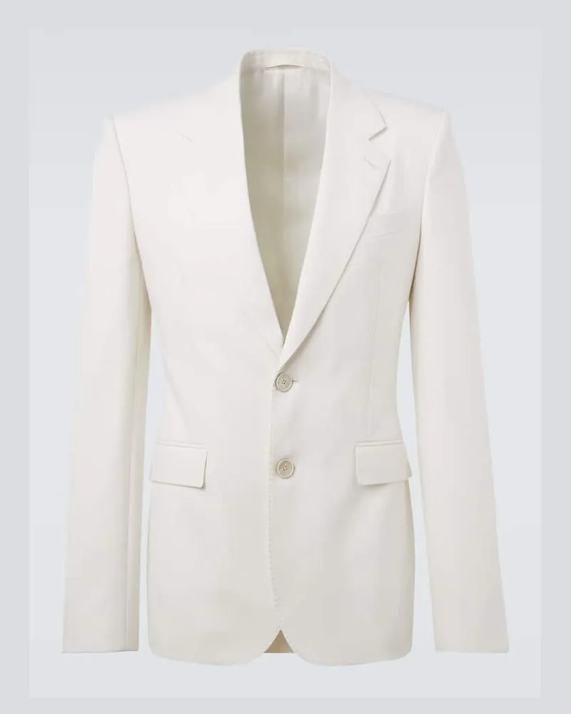 Givenchy Anzugjacke aus Wolle und Mohair Weiß