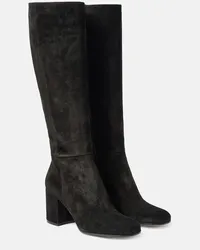 Gianvito Rossi Stiefel Joelle aus Veloursleder Schwarz