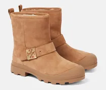 Plateau-Stiefeletten Mellow aus Veloursleder mit Shearling