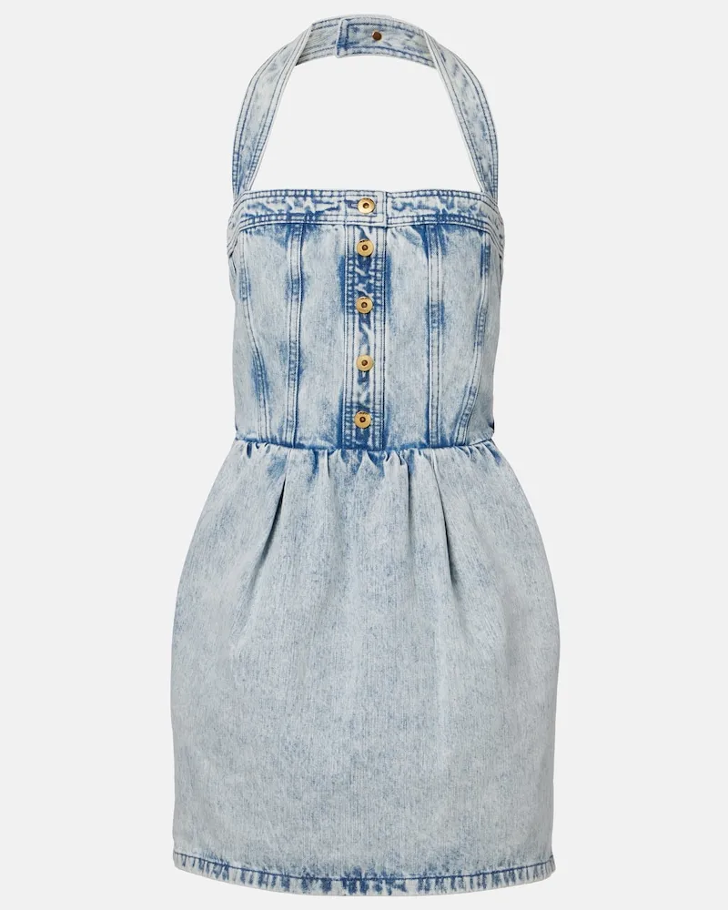 Patou Minikleid aus Denim Blau