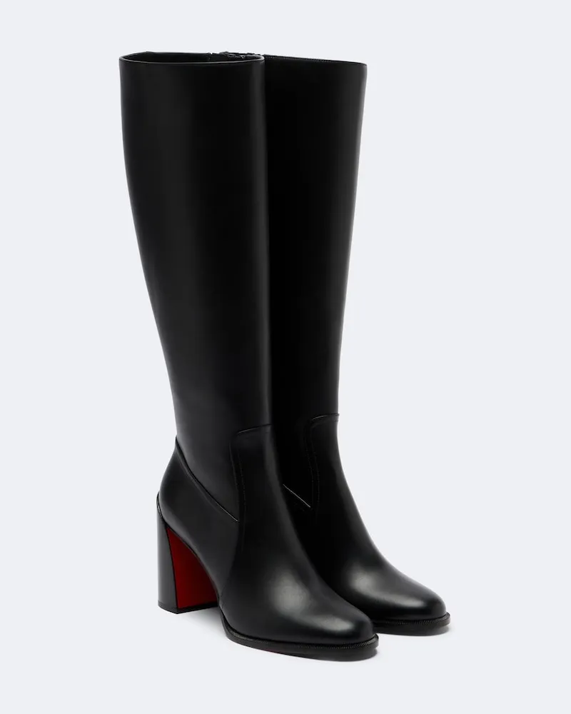 Christian Louboutin Kniehohe Stiefel Iranina aus Leder Schwarz