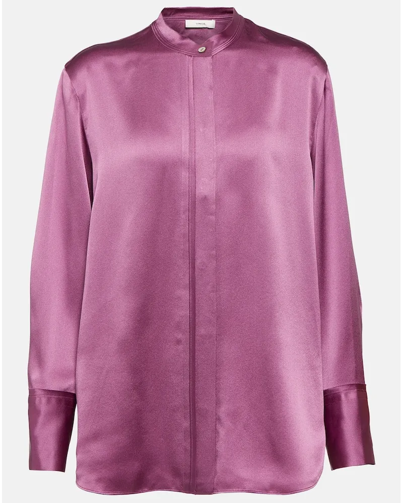 Vince Bluse aus Seide Lila